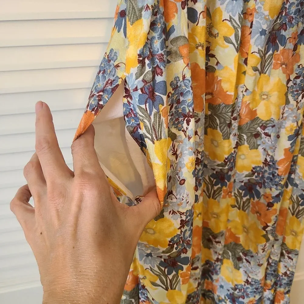 NWT Abercrombie cutout maxi dress floral
